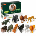 12 Pieces Silicone Animals Box