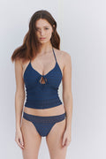 Adriana Halter Tankini Bikini Top Indigo Dusk
