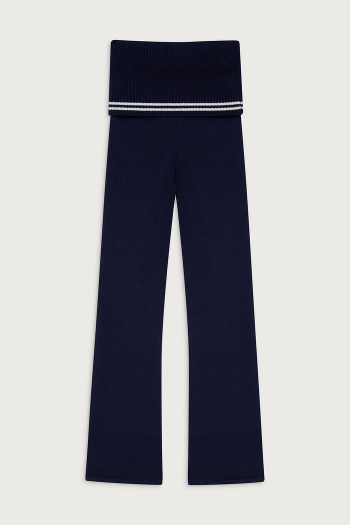 Aimee cloud knit flare pant starlight blue