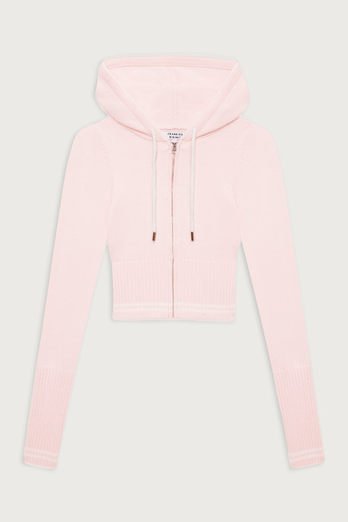 Aimee cloud knit hoodie rosebud pink