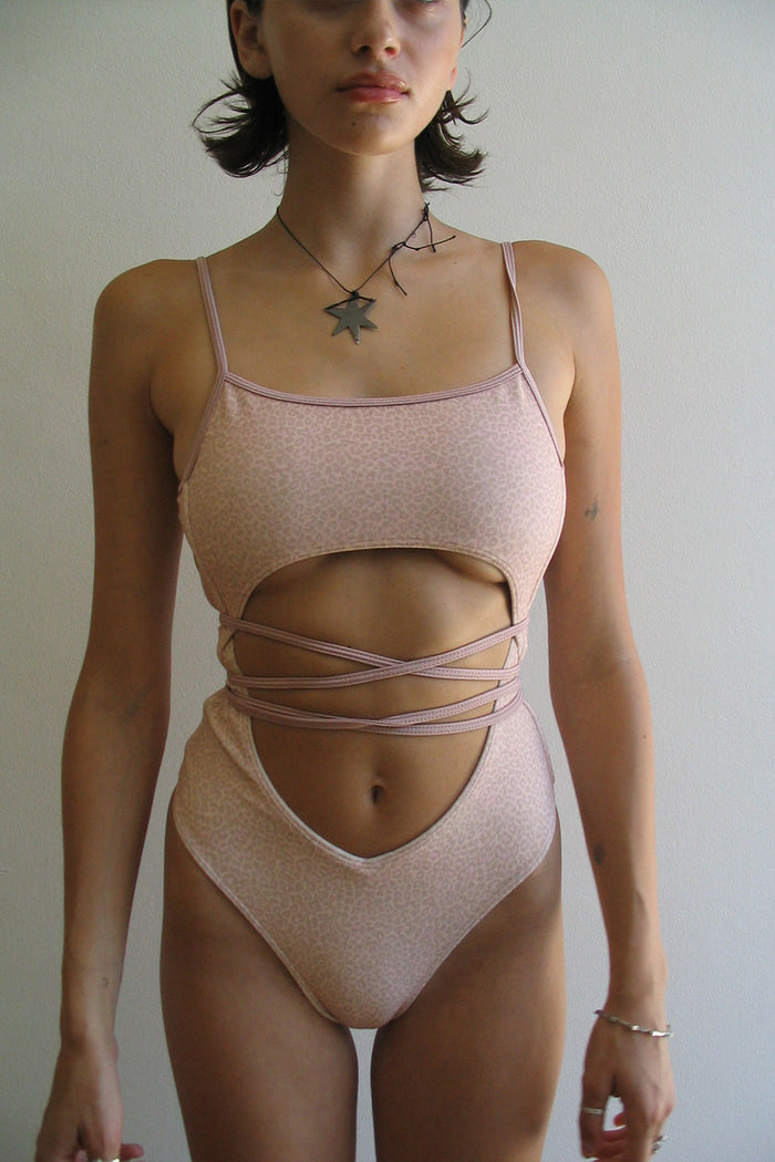 Alice Terry Wrap One Piece Swimsuit Coco Cheetah