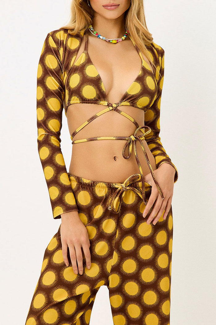 Allegra Terry Long Sleeve Bolero Golden