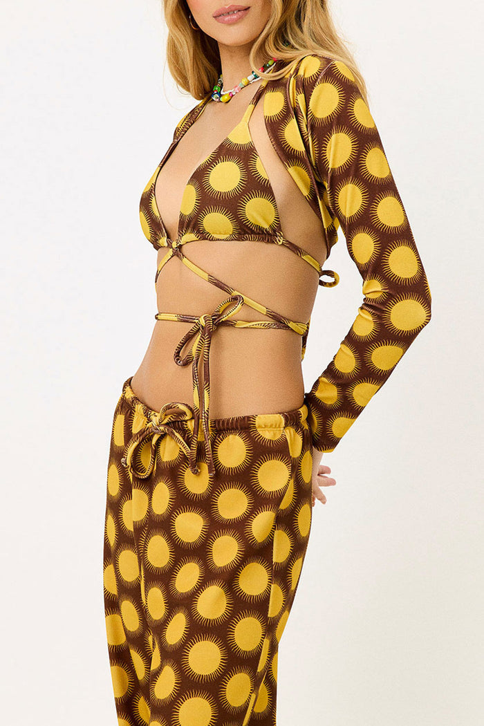 Allegra Terry Long Sleeve Bolero Golden