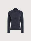 Black Marl|Always Warm Half Zip Baselayer in black marl, front-facing product shot highlighting the half-zip neckline.