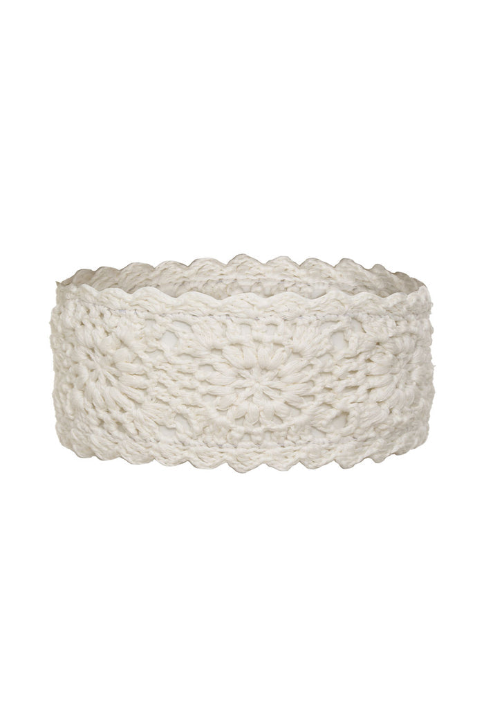 Amore Crochet Headband White
