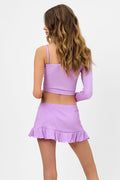 Andrea Plissé Mini Skirt Wisteria