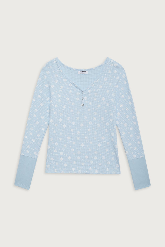 Angel Waffle Long Sleeve Top Flurries