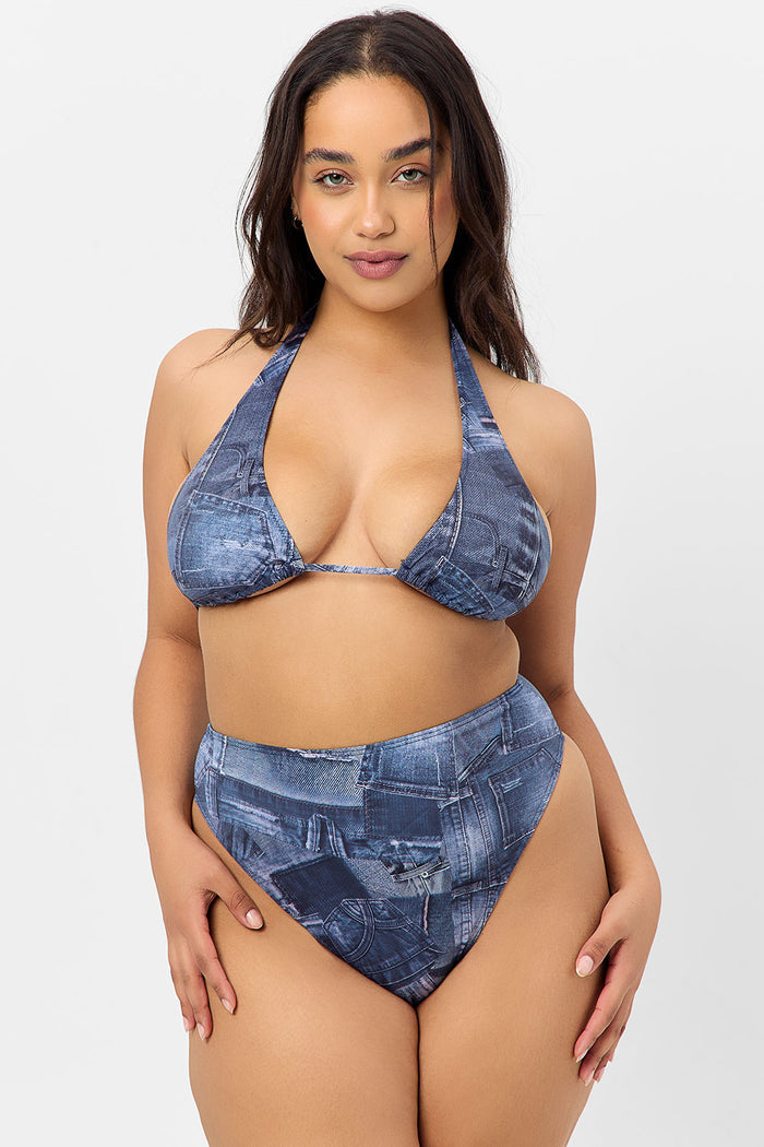 Anne Full Coverage Bikini Bottom Blue Jean Extended