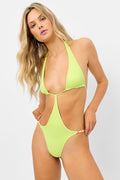 April Plissé Monokini One Piece Swimsuit Kiwi