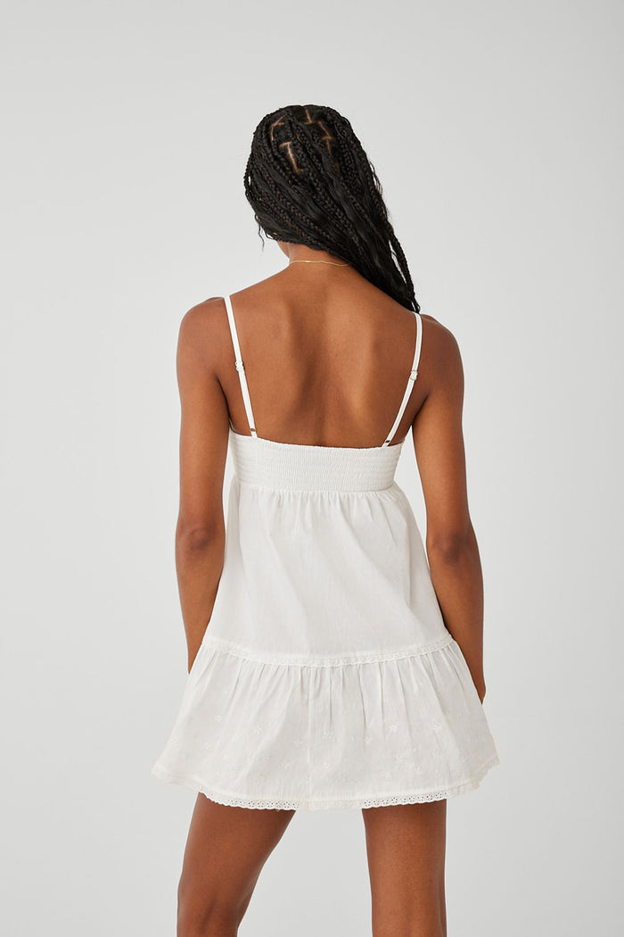 Baby Embroidered Mini Dress White