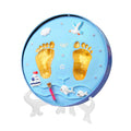 Round Footprint Frame-Blue