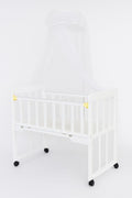 Baby Wooden Cot With Multifunctions Features - Imported - BZ-701