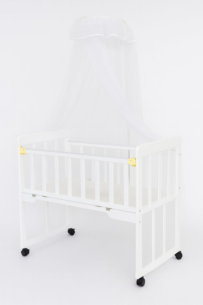 Baby Wooden Cot With Multifunctions Features - Imported - BZ-701