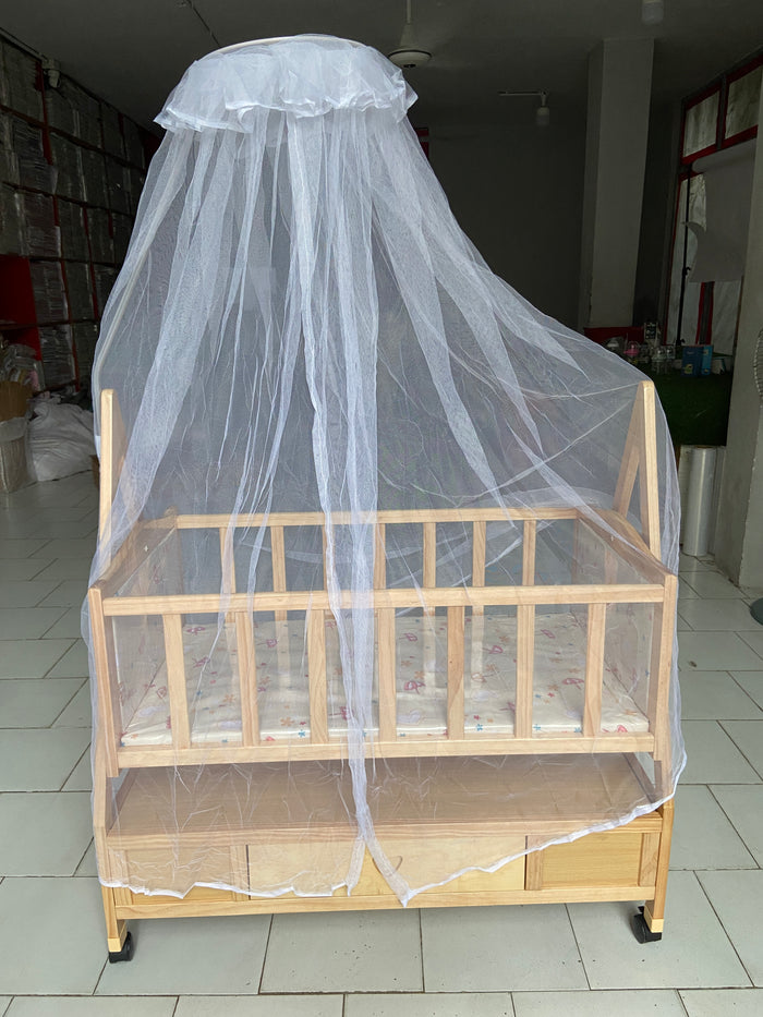 Baby Wooden Cot With Swing Light Wood-BZ-187