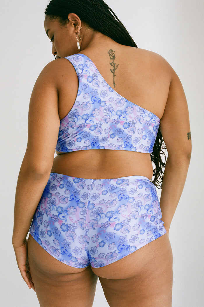 Barb One Shoulder Shine Bikini Top City of Angels Extended