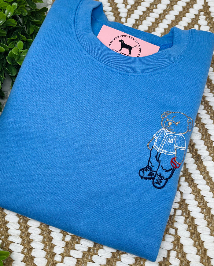 BASEBALL BEAR Embroidered T-shirt or Sweatshirt