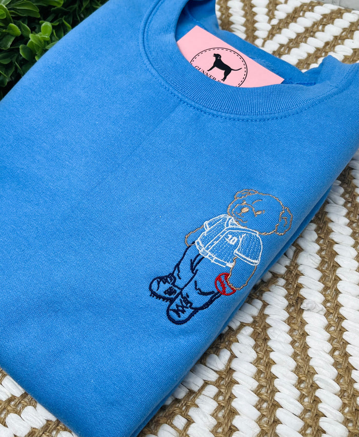 BASEBALL BEAR Embroidered T-shirt or Sweatshirt