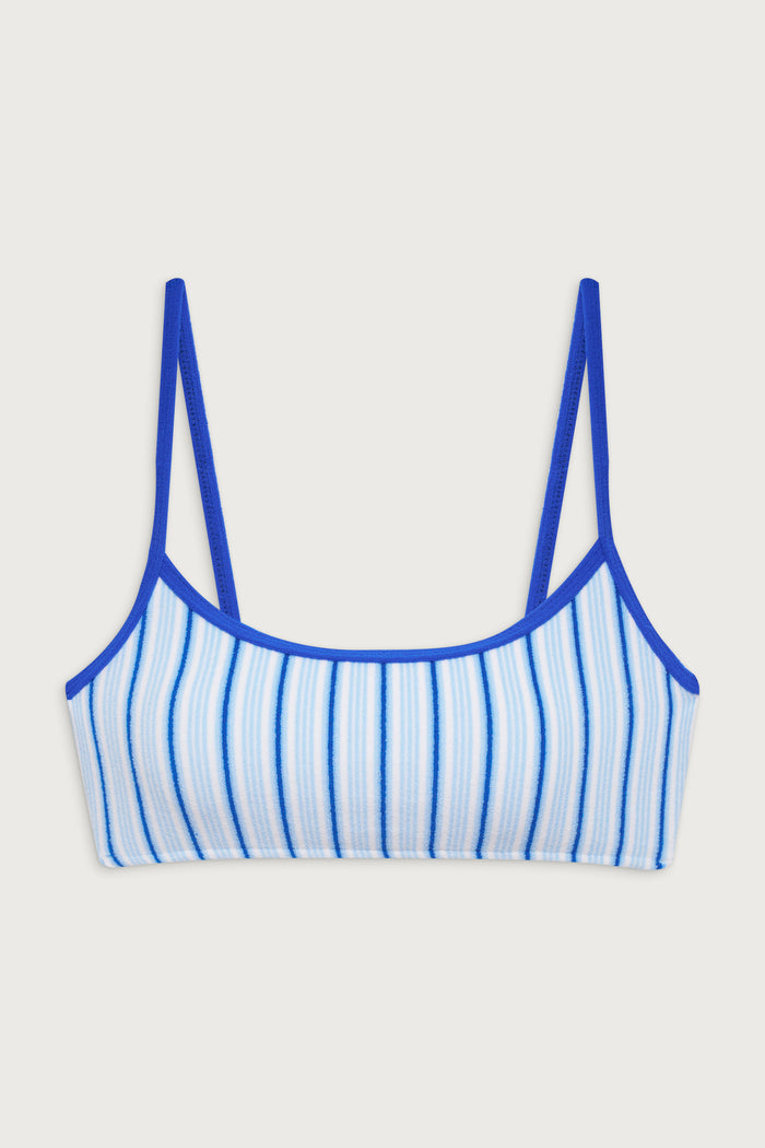 Bay view bralette bikini top seaside stripe