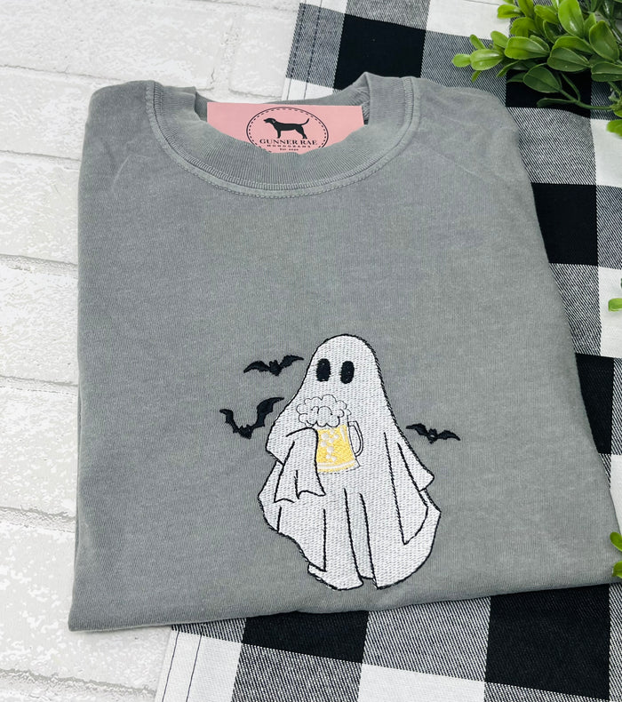 BEER GHOST Embroidered T-shirt or Sweatshirt