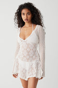 Belle crochet dress white