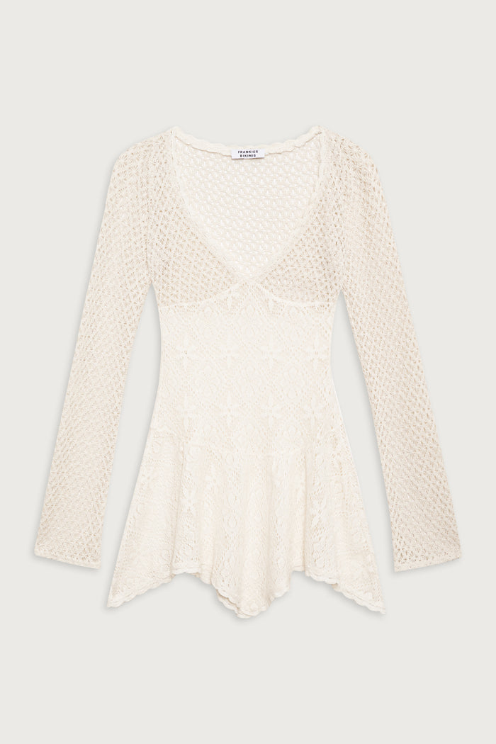 Belle crochet dress white