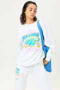 Bennie White Surfrider Print Crewneck