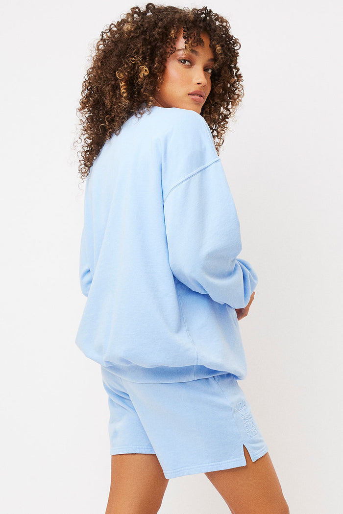 Bennie Chambray Oversized Crewneck Sweatshirt