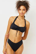 Bernie Black Halter Scoop Top
