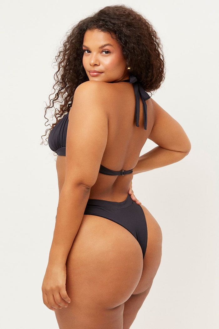 Bernie Black Halter Scoop Top