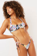 bernie scoop patchwork print halter top