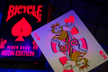 Bicycle Neon Rider Back Star-Fire Pink Deck Playing Cards