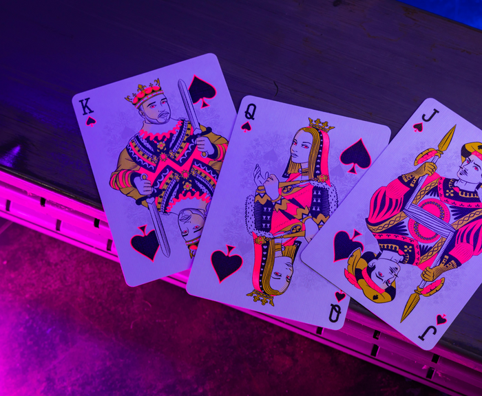 Bicycle Neon Rider Back Star-Fire Pink Deck Playing Cards