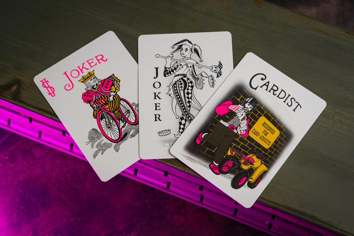 Bicycle Neon Rider Back Star-Fire Pink Deck Playing Cards