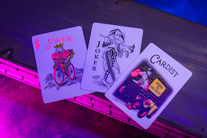 Bicycle Neon Rider Back Star-Fire Pink Deck Playing Cards