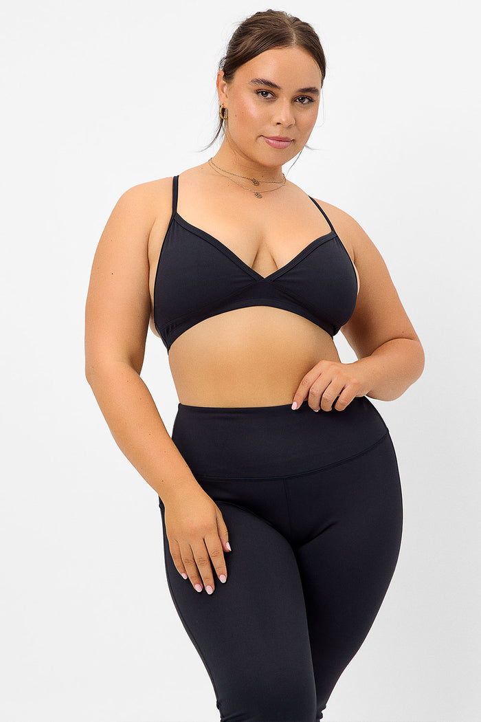 Billie Black Triangle Sports Bra Extended