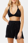 Boardwalk Fuzzy Bra Top Black