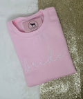 BRIDE Custom Embroidered T-shirt or Sweatshirt SCRIPT FONT