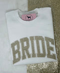 BRIDE GOLD GLITTER Custom Applique Embroidered T-shirt or Sweatshirt