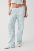 Cabin waffle pant cozy stripe