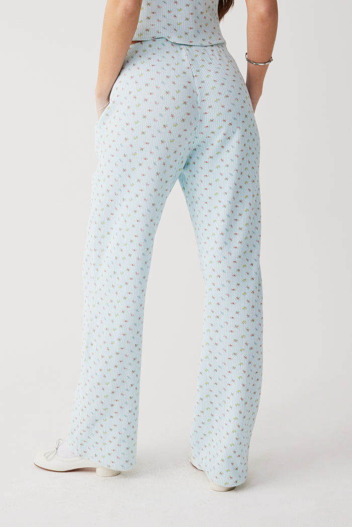 Cabin waffle pant cozy stripe
