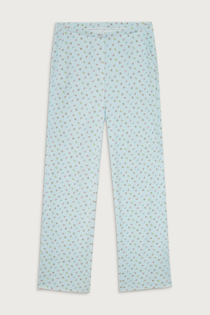 Cabin waffle pant cozy stripe