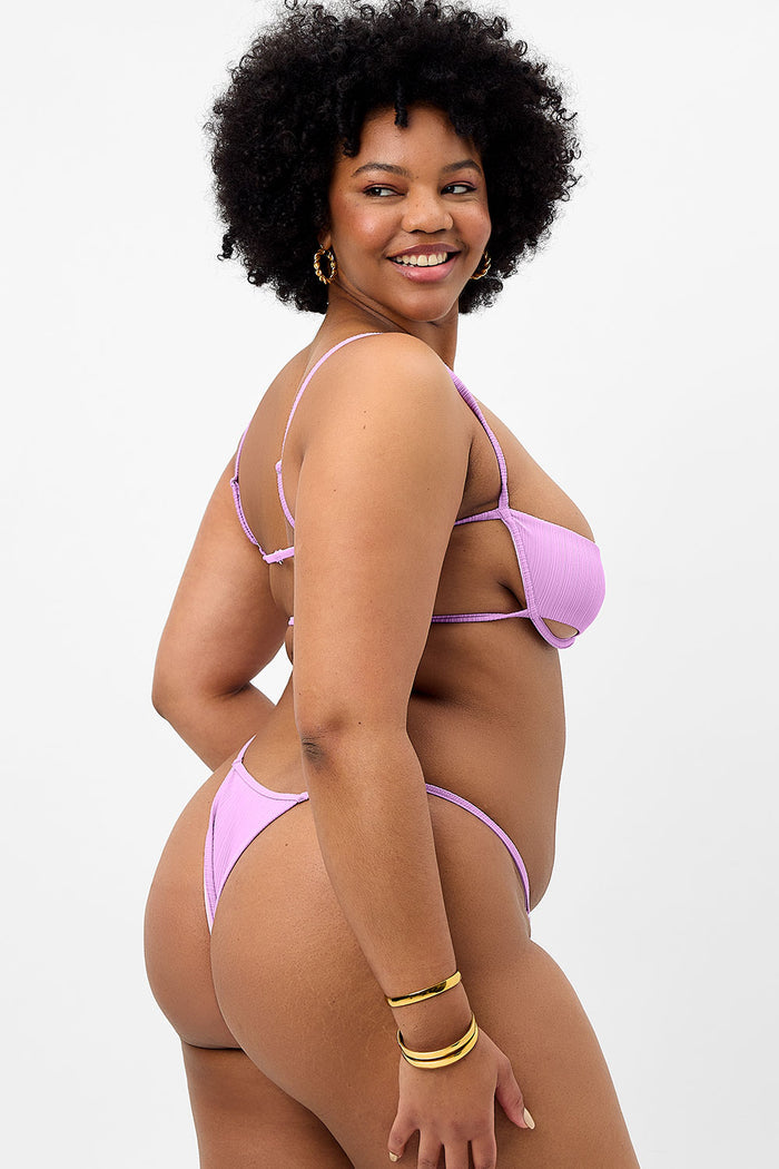 Campbell Plissé Underwire Bikini Top Wisteria