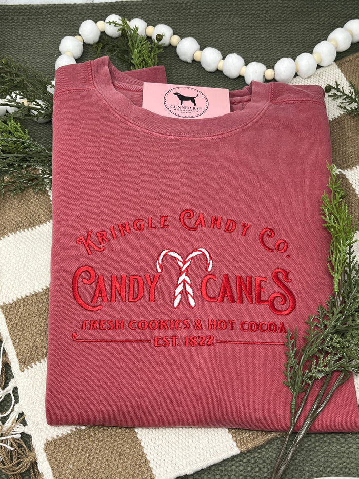CANDY CANES Embroidered T-shirt or Sweatshirt