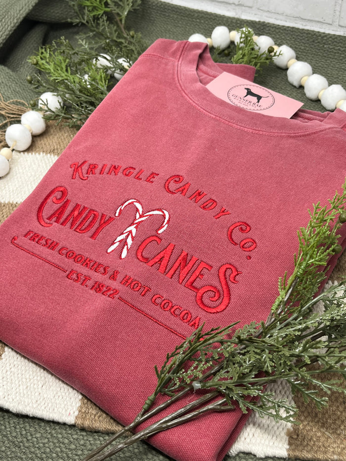 CANDY CANES Embroidered T-shirt or Sweatshirt