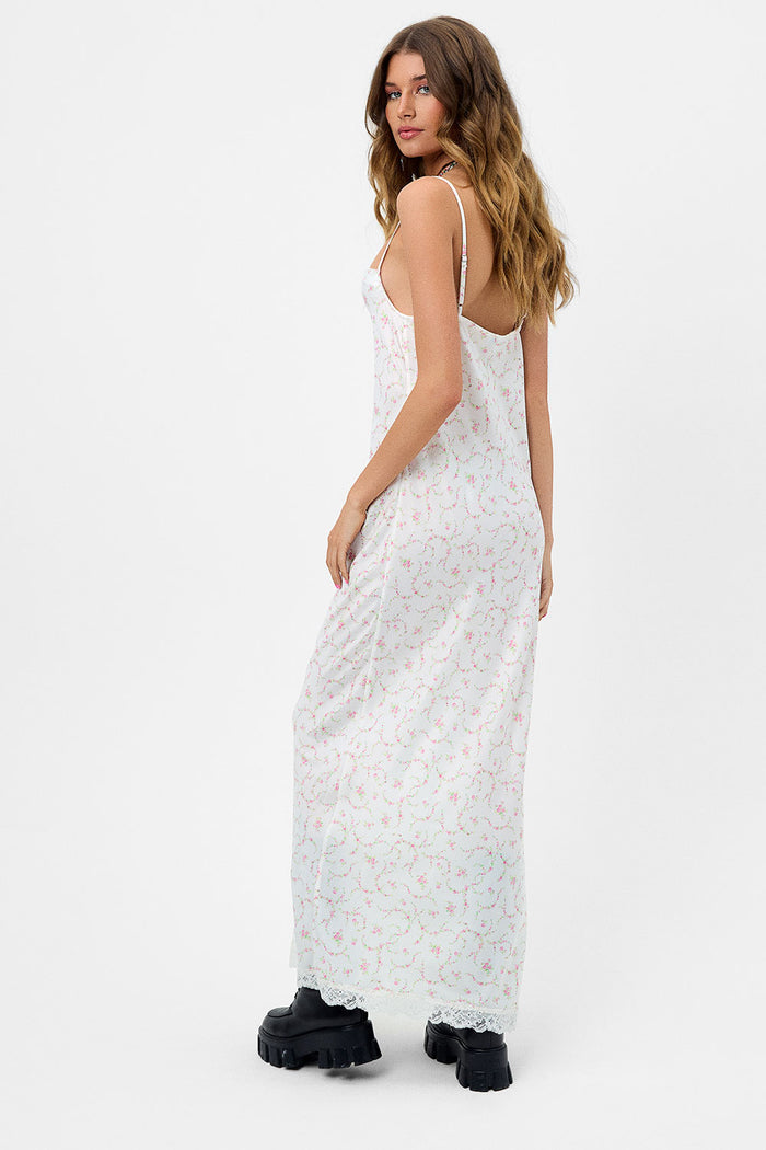 Cara Satin Floral Maxi Dress Day Lily