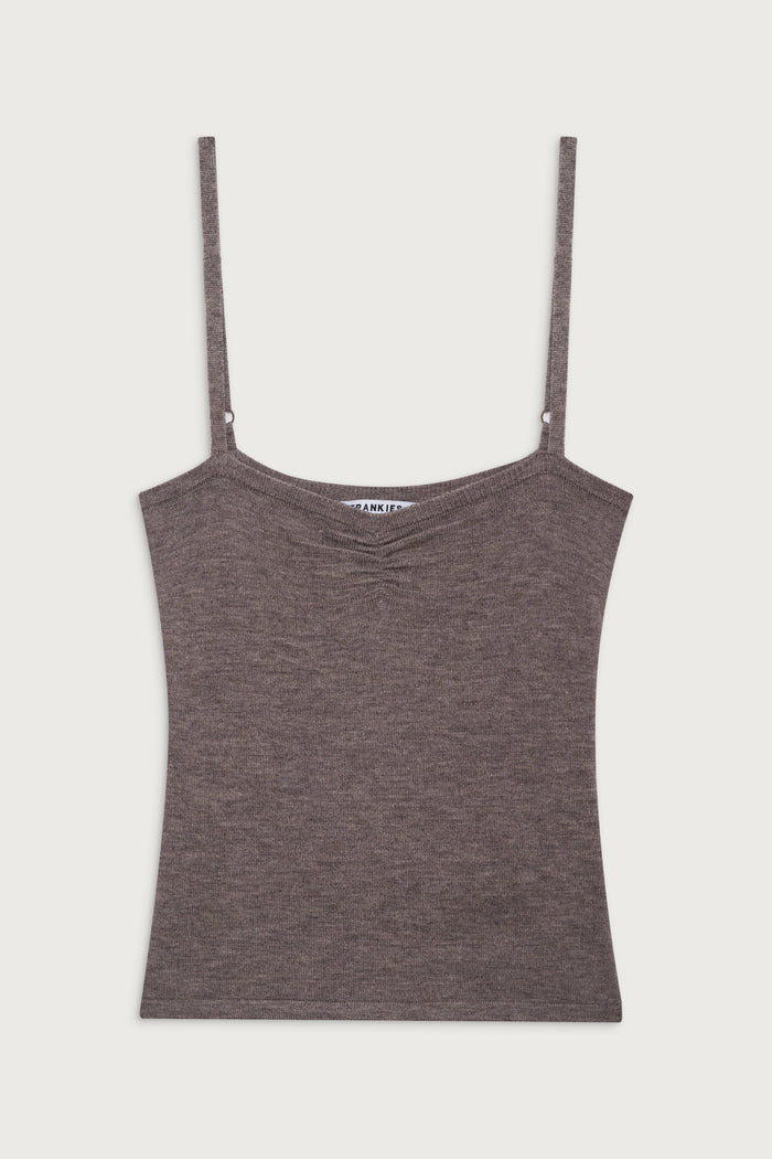 Carmen lightweight knit tank dark pearl