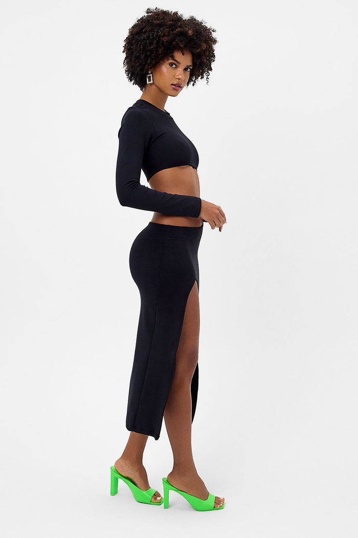 Carolina Terry Midi Dress Black