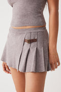 Carver cloud knit pleated skort dark pearl