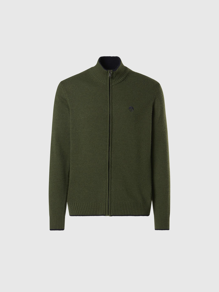hover | Ivy green | full-zip-7gg-knitwear-699154