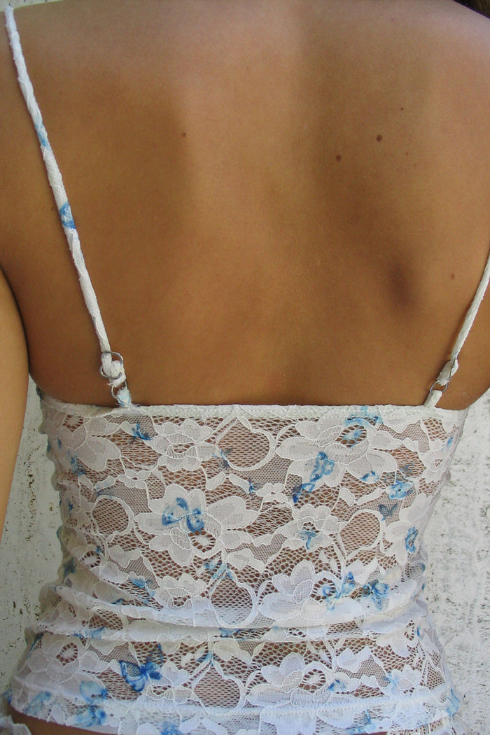 Cassie Lace Tank Glass Slipper